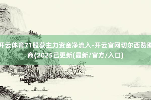 开云体育71股获主力资金净流入-开云官网切尔西赞助商(2025已更新(最新/官方/入口)