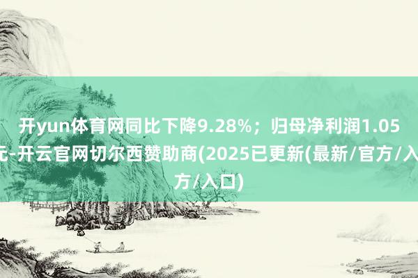开yun体育网同比下降9.28%；归母净利润1.05亿元-开云官网切尔西赞助商(2025已更新(最新/官方/入口)
