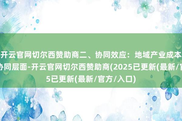 开云官网切尔西赞助商二、协同效应：地域产业成本共振地域协同层面-开云官网切尔西赞助商(2025已更新(最新/官方/入口)