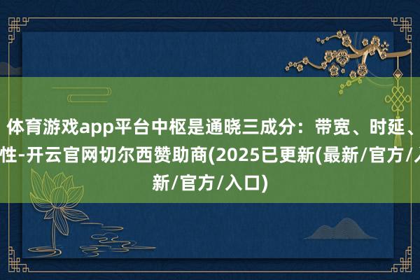 体育游戏app平台中枢是通晓三成分：带宽、时延、踏实性-开云官网切尔西赞助商(2025已更新(最新/官方/入口)